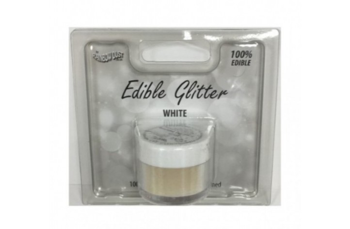 Rainbow Dust Edible Glitter - White 5g